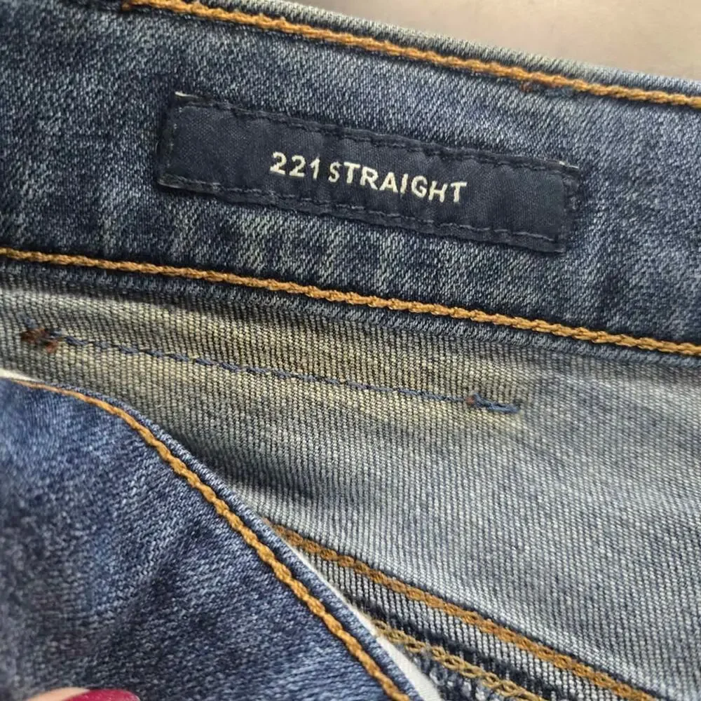 Lucky Brand 221 Original Straight Leg Jeans‎ Men's 34 x 32 Blue Denim